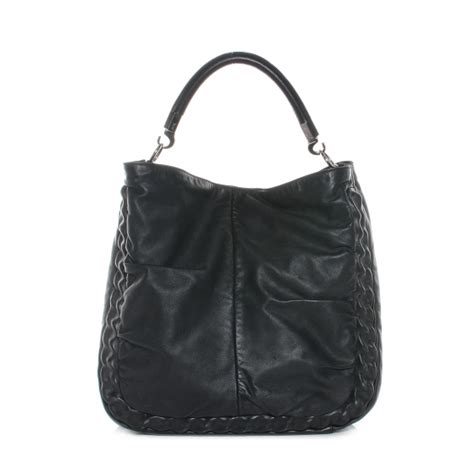 SAINT LAURENT Leather Large Roady Covered Chain Hobo.